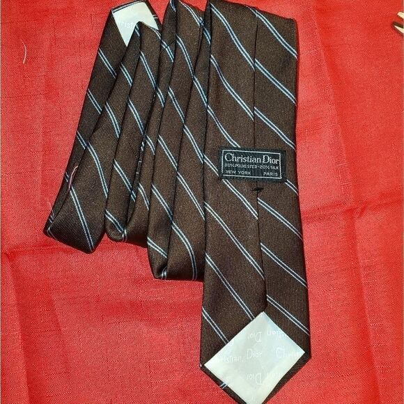VINTAGE CHRISTIAN DIOR  Skinny neck Tie - Picture 4 of 9